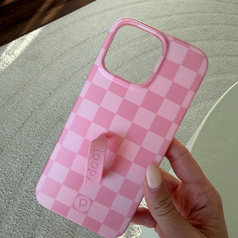 Loopy Case Pink Plaid Phone Cover